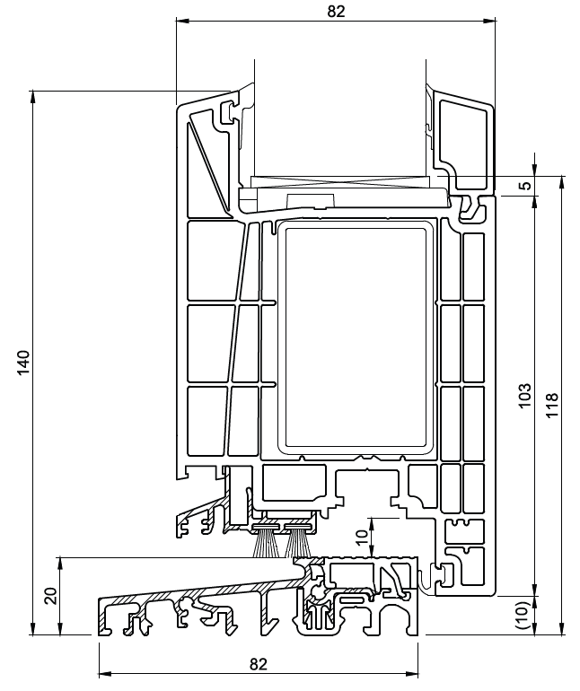 Aluminium onderdorpel